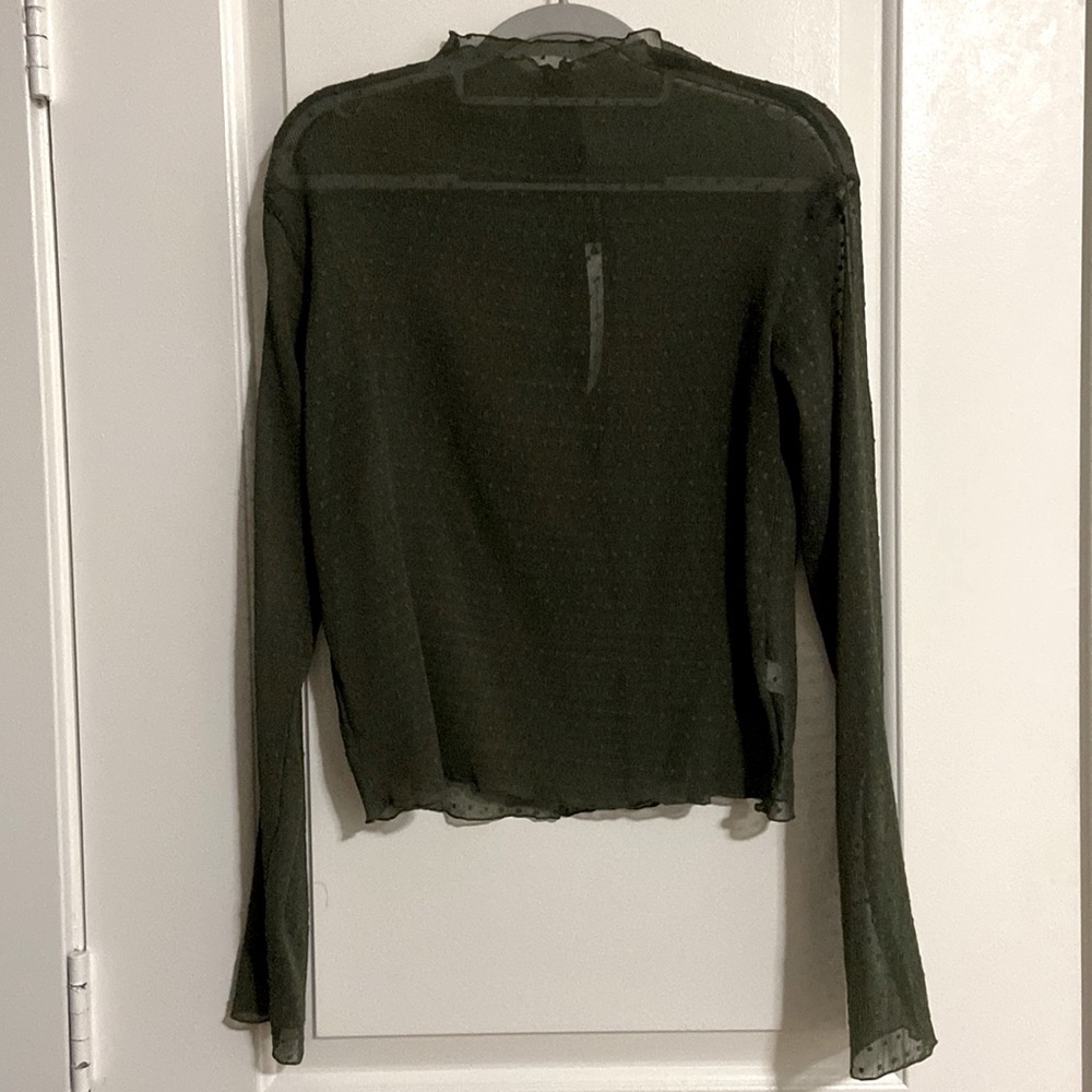 Glassons- Polka Dot Blouse Green